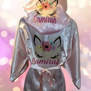 Personalized/Customized Satin bonnets with Robe
